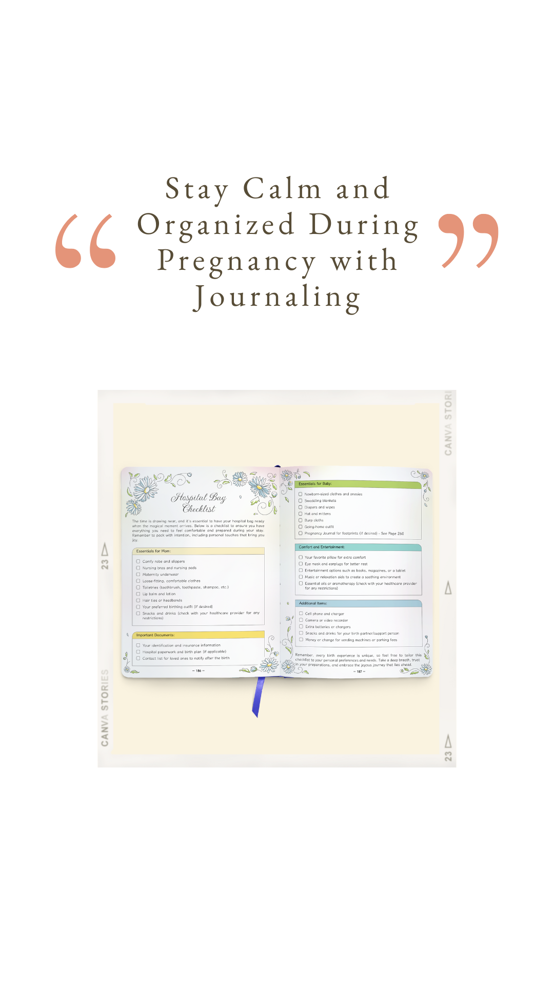 Stay Calm and Organized During Pregnancy with Journaling